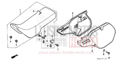 SIEGE/COUVERCLE LATERAL (2) CR250RG de 1986